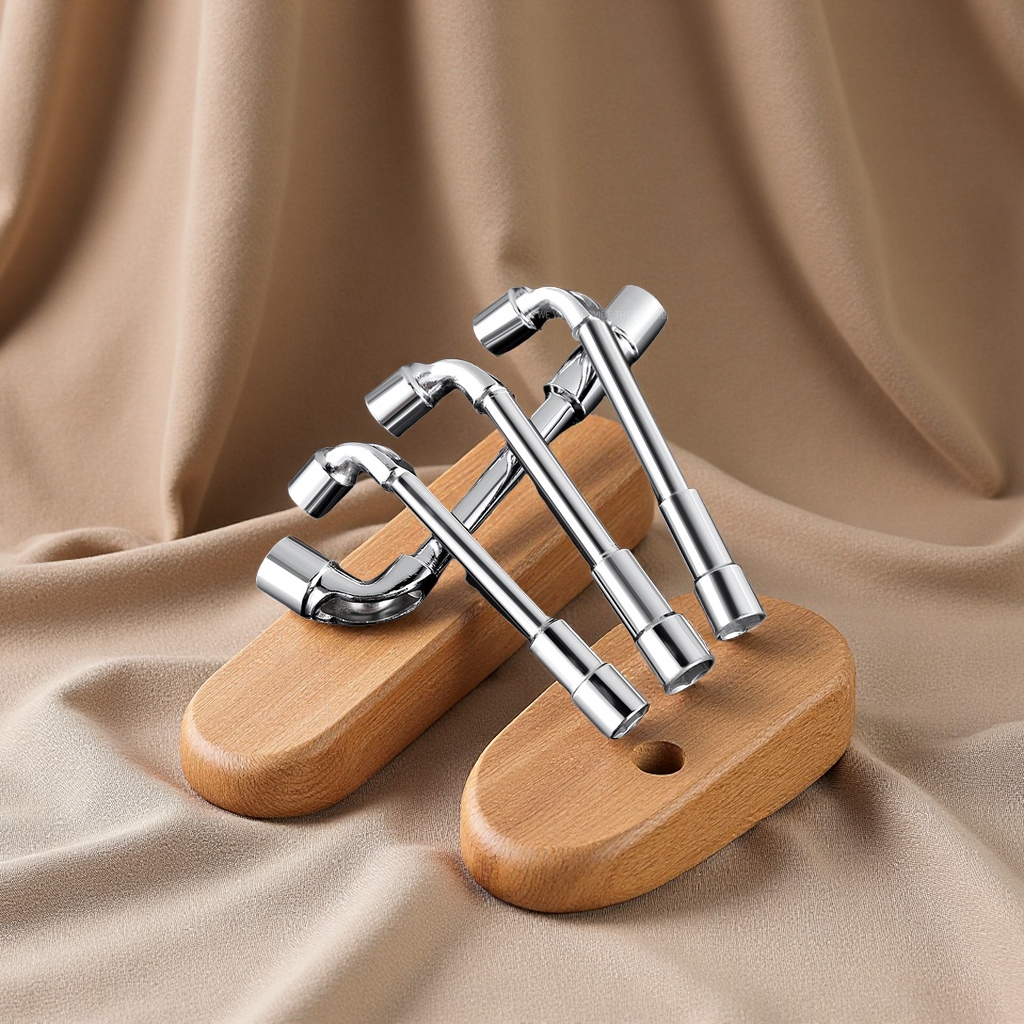 L型套筒扳手外六角烟斗穿孔双头修车工具6-24mm板手内六角扳手套装