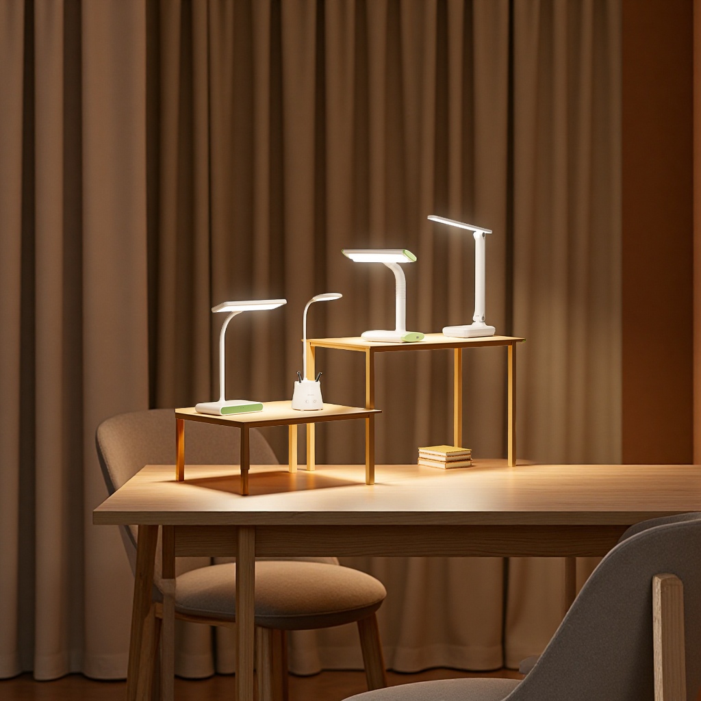Wholesale USB charging folding children's reading desk lamps, dormitory study desks, LED bedside student small desk lamps, table lamps full figure