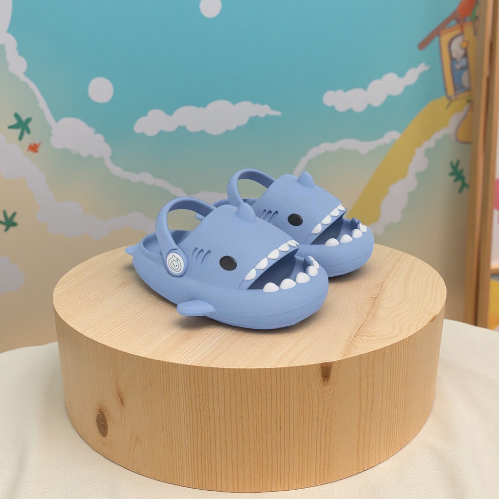 鲨鱼儿童拖鞋夏季外穿防撞防滑卡通可爱男孩女孩宝宝小童凉拖鞋洞洞鞋