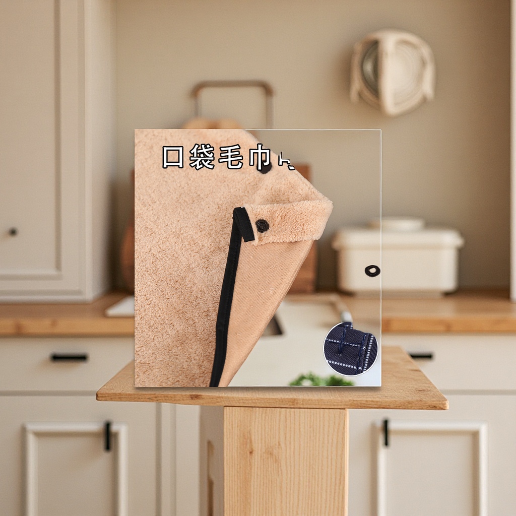 Kitchen household apron, hand-drying, water-absorbing, dirt-resistant, high appearance level, thin waist, milk tea shop, catering, summer household apron sleeve Application Scenario