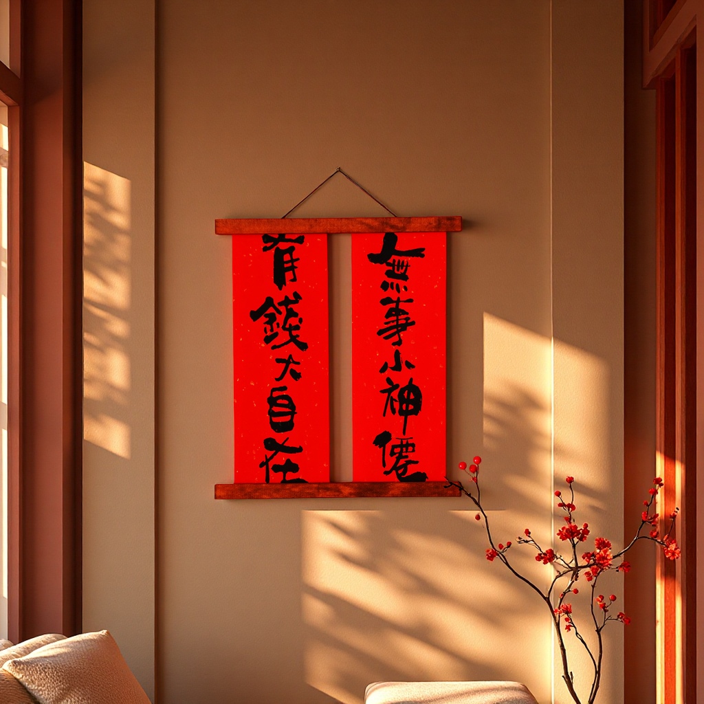 对联春联/手写书法宣纸对联/对联/春联/春联对联产品图