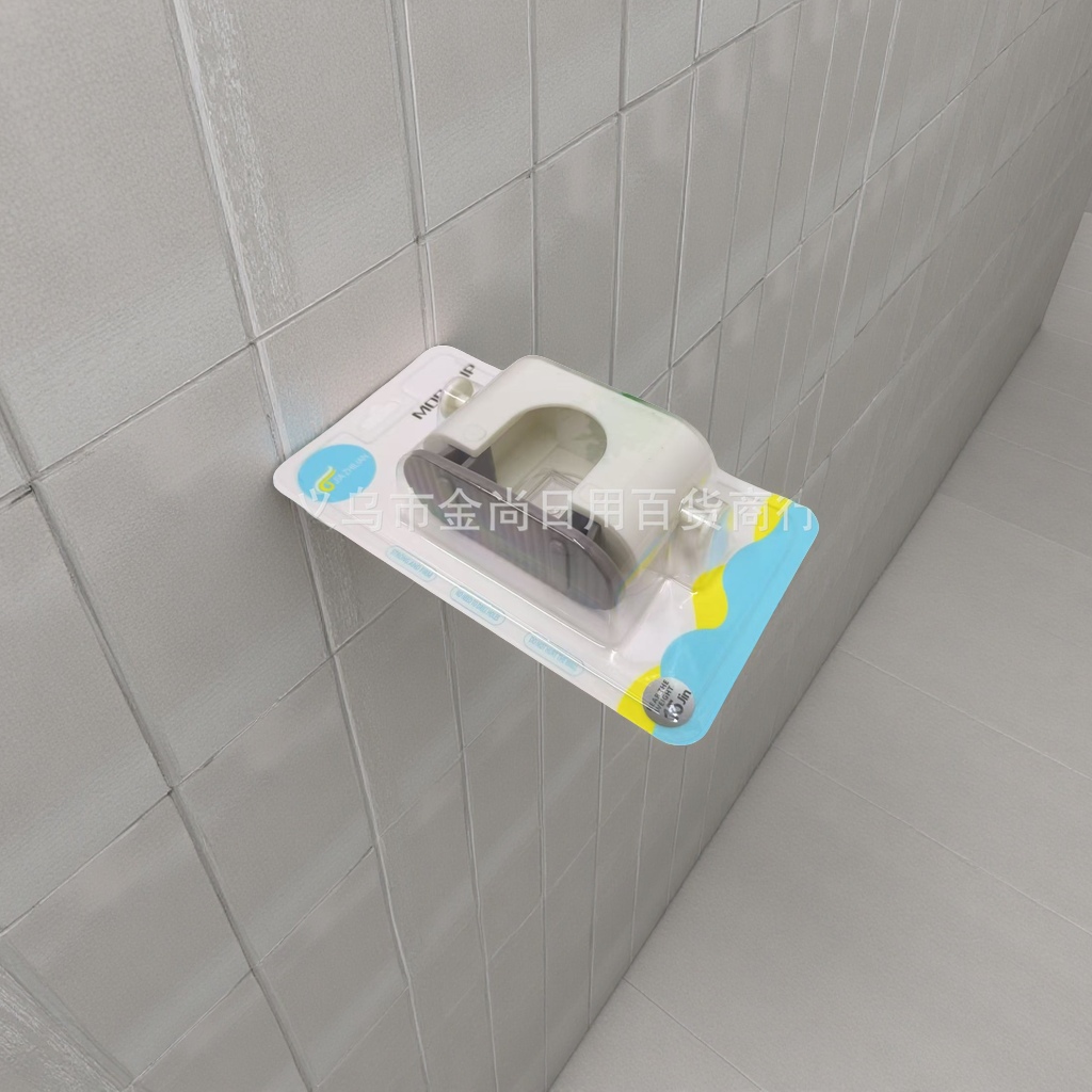 New suction cup wall-mounted mop clamp rack without drilling, bathroom broom fixed hanging rack Specification drawing