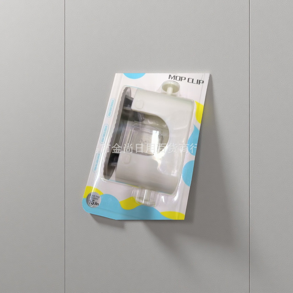 New suction cup wall-mounted mop clamp rack without drilling, bathroom broom fixed hanging rack Application Scenario