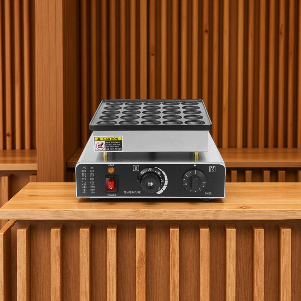 千麦电热松饼机商用50孔25孔日式铜锣烧华夫饼机圆形小松饼肉制品加工设备