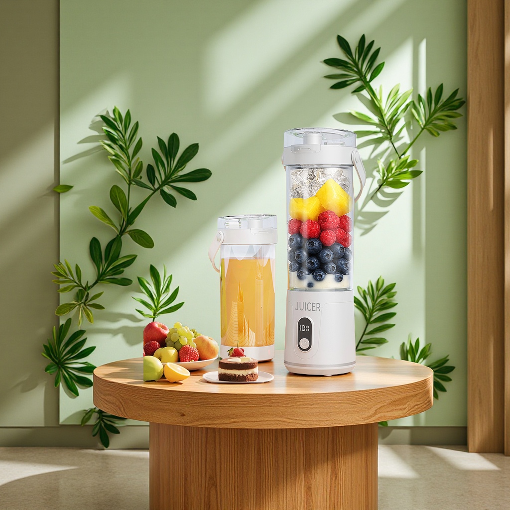 新款USB充电便携式家用果汁机亚马逊爆款小型榨汁杯无线榨汁机