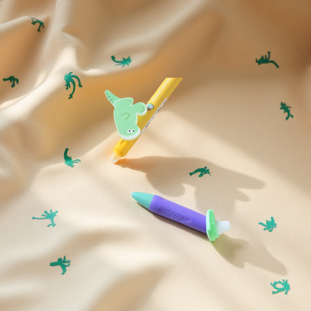 Chenxi's new cute cartoon dinosaur erasable gel pen, 0.5mm in size, can be pressed to erase student stationery writing pen Specification image