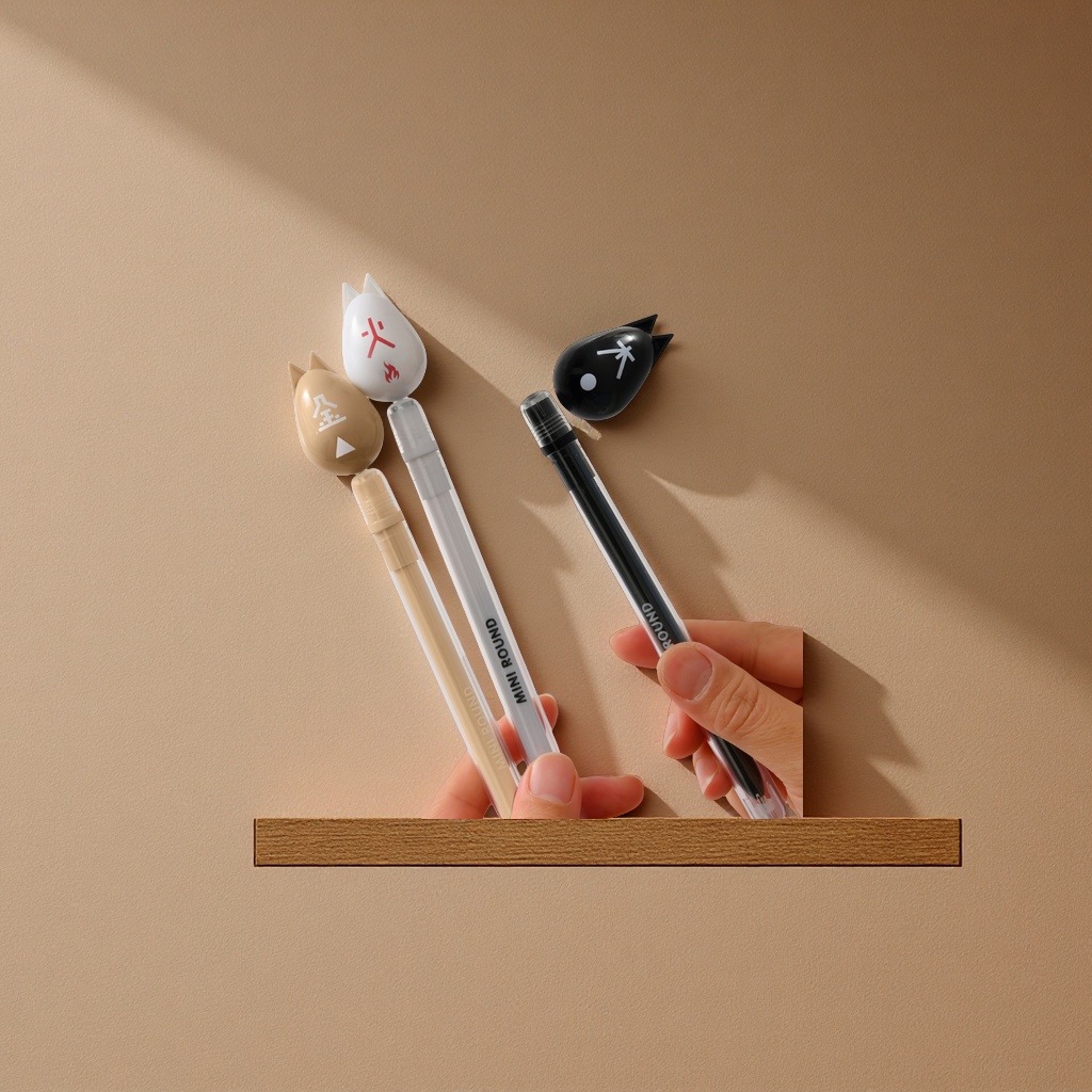 晨兮长笔帽中性笔0.5黑色笔芯网红创意悬浮笔新款五行香味学生书写办公