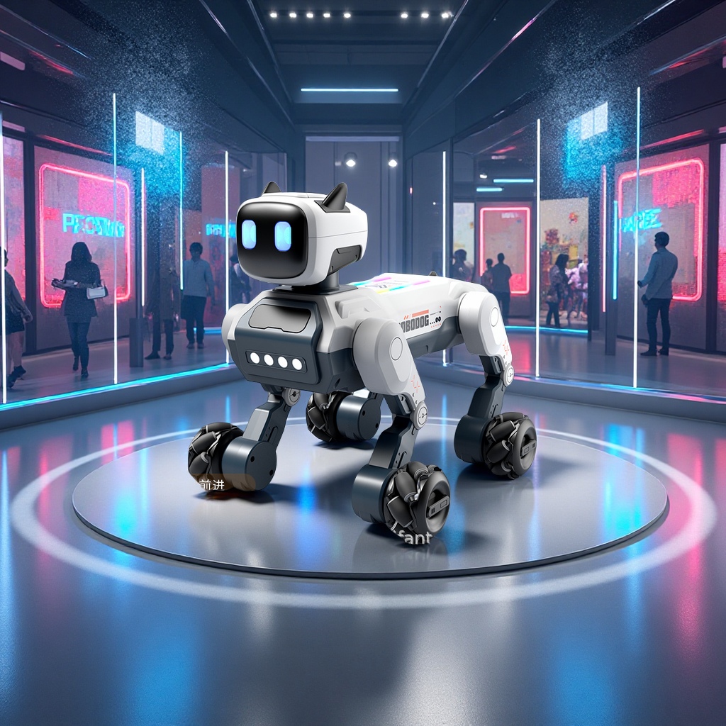 AI remote control intelligent sensing robot dog programming singing, dancing, spraying, horizontal dialogue, stunt launching, electric toy with cannon platform Specification image