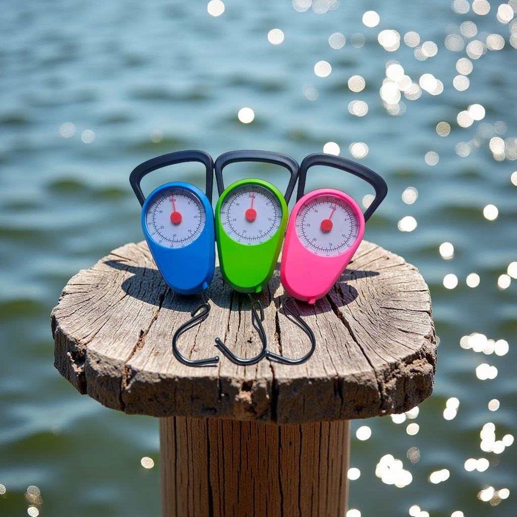 弹簧钓鱼秤 ABS材质 内置1m卷尺 便携行李秤