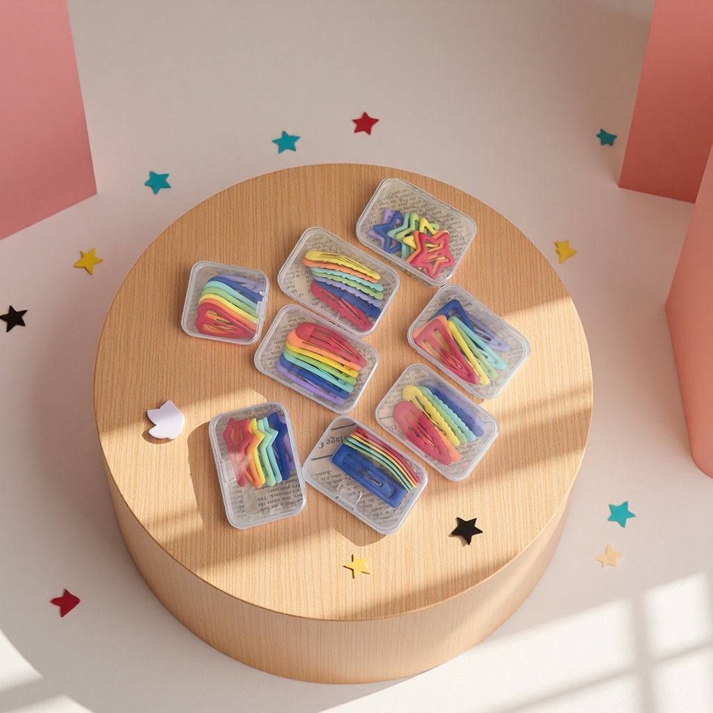 Nueva versión coreana iridescant scrub BB clip cute versátil niños estrellas corazón borde clip accesorios para el pelo accesorios para el pelo niños tocados details Picture