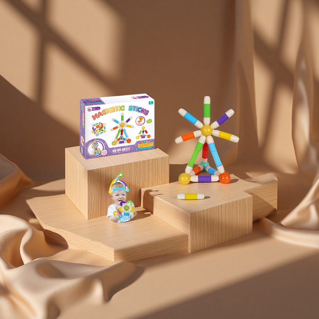 玩具磁力棒实物图