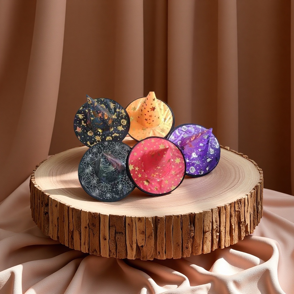 万圣节帽子恐怖恶魔鬼怪南瓜卡通儿童成人派对装扮头饰万圣节用品白底实物图