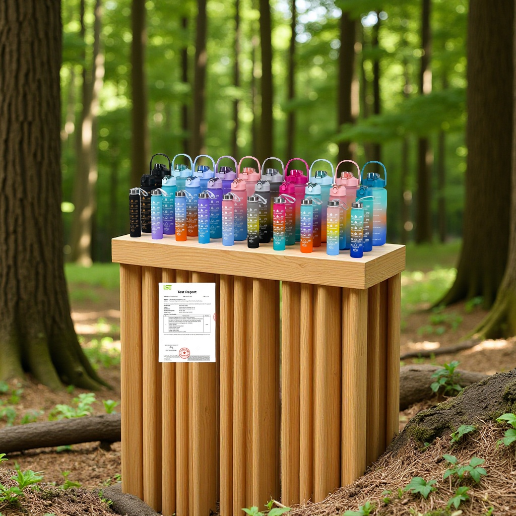 大容量吸管运动水壶三件套男女通用食品级塑料水瓶户外便携水杯