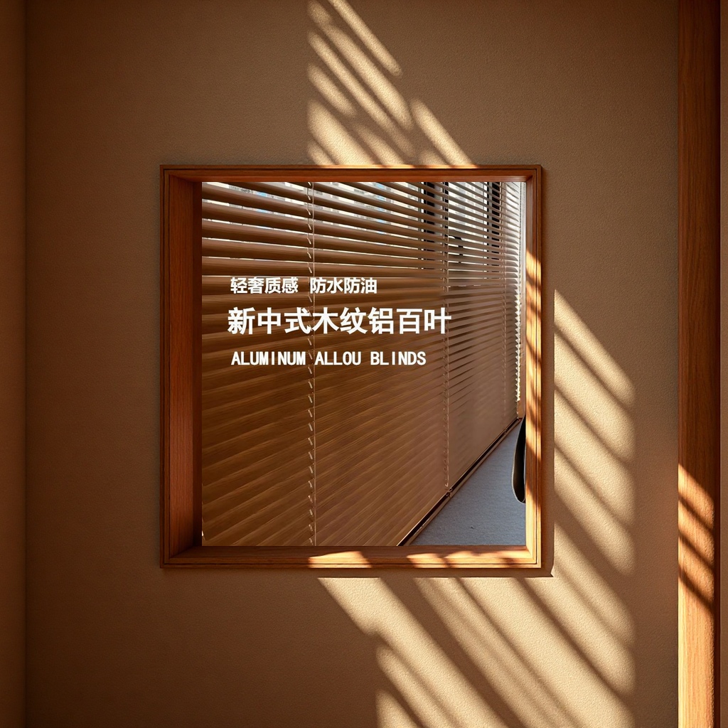 电动木百叶窗卷窗帘拉绳百叶窗遮光隔音静音节能智能控制