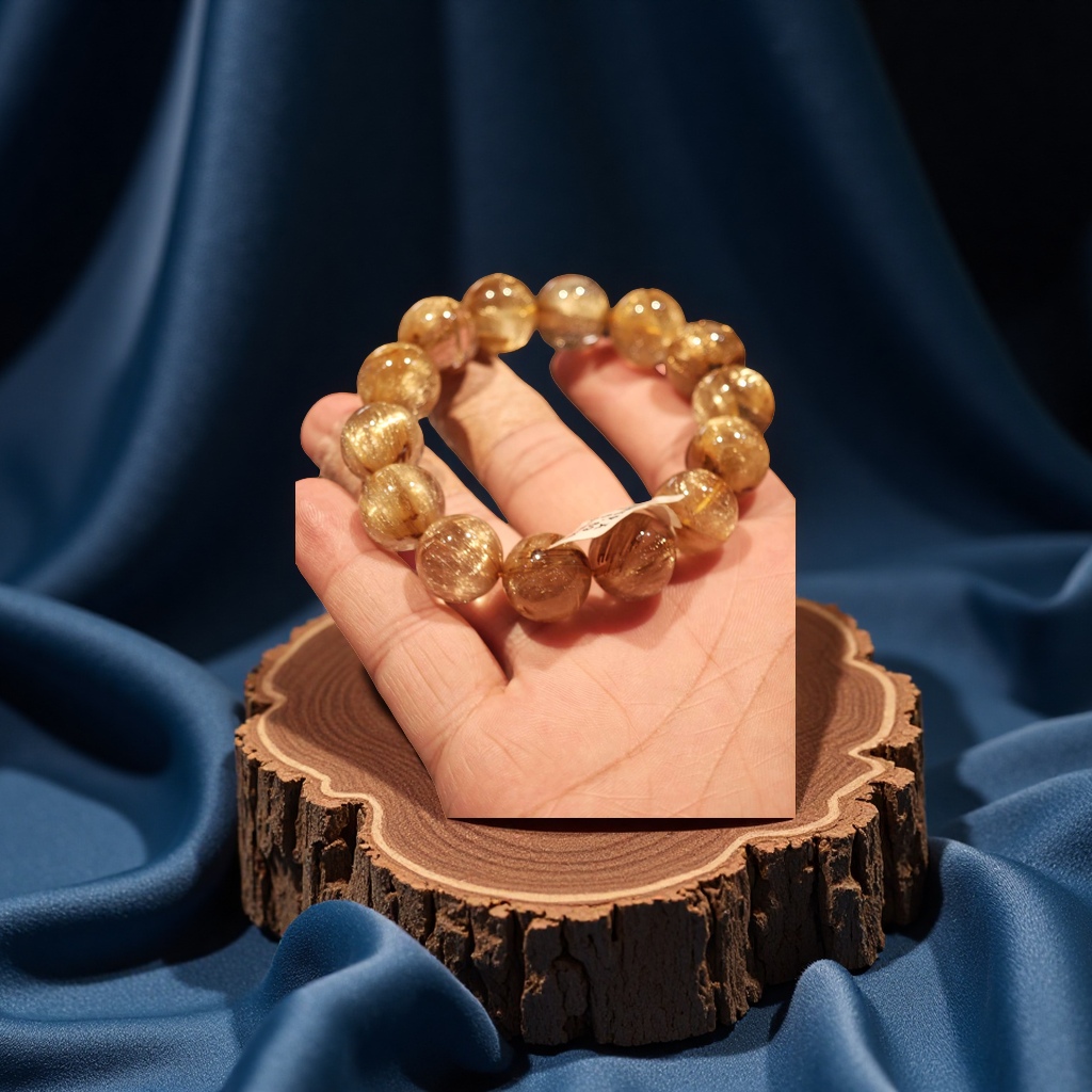 钛晶手串天然珠宝五行手链时尚个性饰品男女款简约手饰品