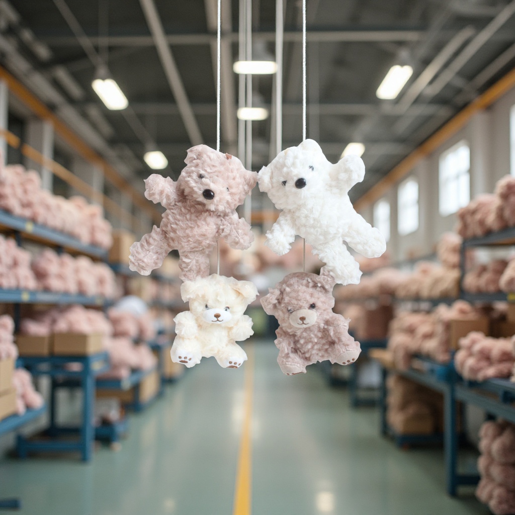 Factory wholesale of plush bear pendants, long-haired decorative dolls, gift boxes, dressing bear dolls, factory wholesale of dolls