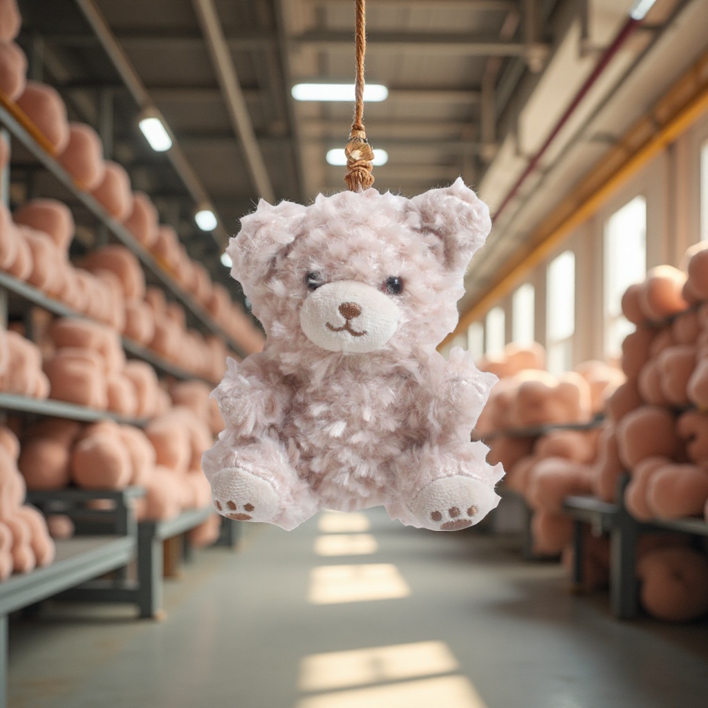 Factory wholesale of plush bear pendants, long-haired decorative dolls, gift boxes, dressing bear dolls, factory wholesale of dolls details Picture