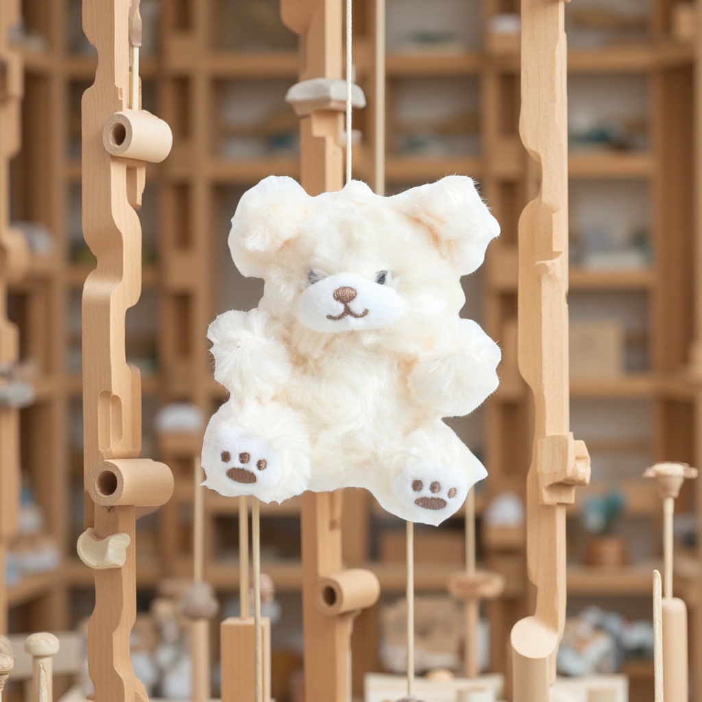 Factory wholesale of plush bear pendants, long-haired decorative dolls, gift boxes, dressing bear dolls, factory wholesale of dolls Specification image