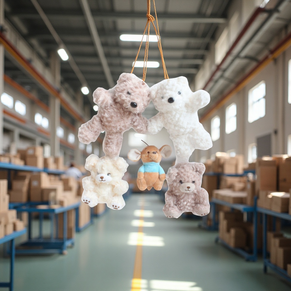 Factory wholesale of plush bear pendants, long-haired decorative dolls, gift boxes, dressing bear dolls, factory wholesale of dolls Item Picture