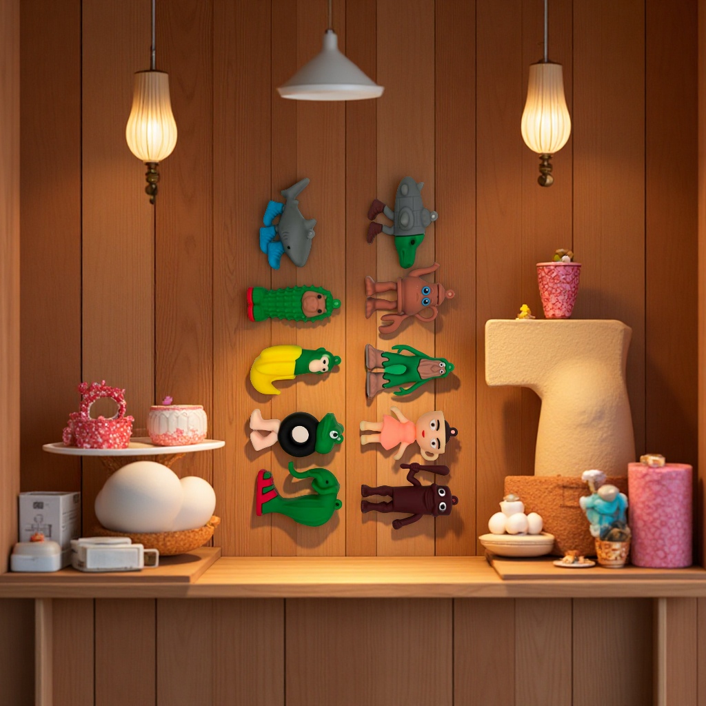 流行公仔，挂件，摆件。产品图