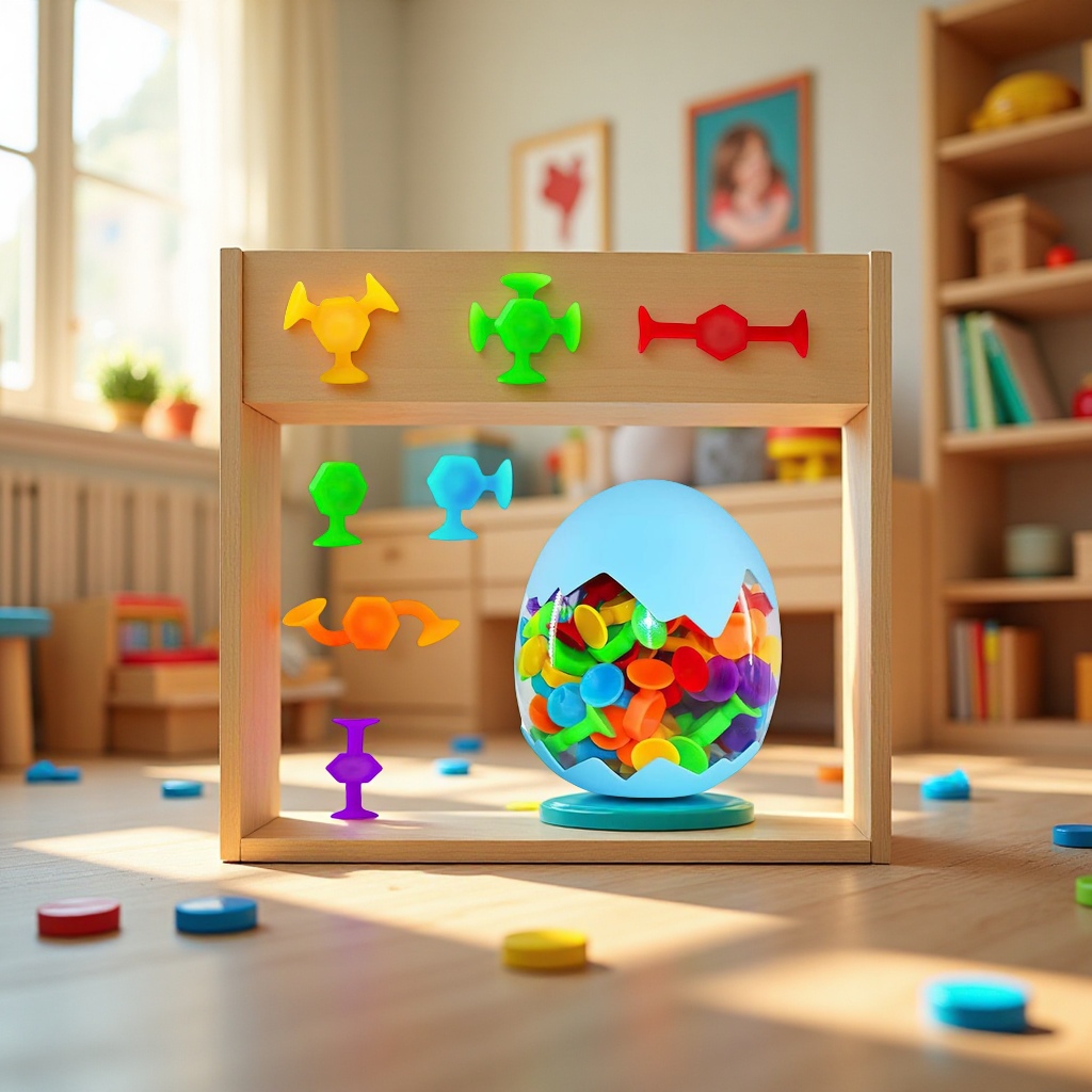 Cross-border best-selling suction cup soft building blocks, suction fun, sticky fun, children's educational DIY, versatile building block plastic toys Application Scenario