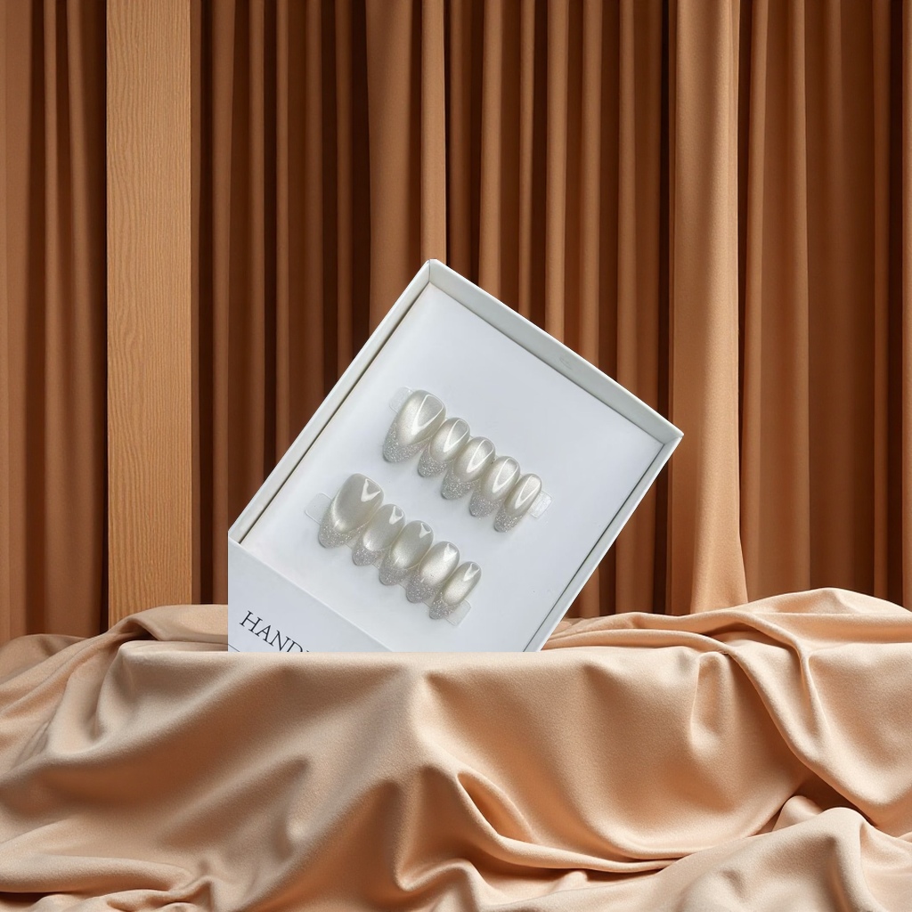 美甲穿戴甲纯手工制作持久亮丽易拆卸指甲贴美甲饰品美甲用品