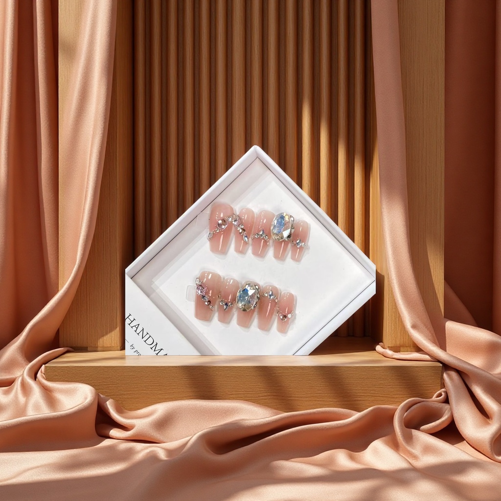 手工纯手工穿戴甲美甲持久亮丽易拆卸时尚指甲贴美甲贴纸装饰用品