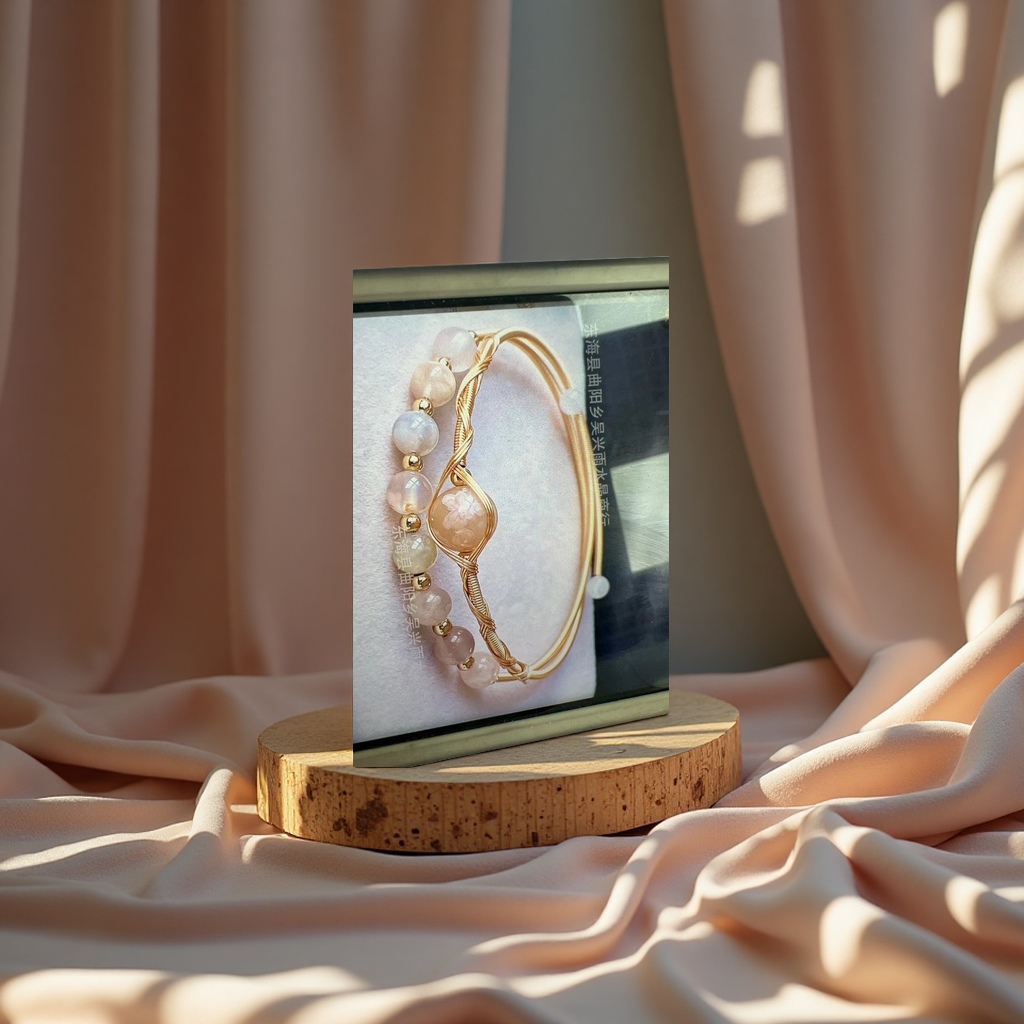 时尚手链珍珠贝壳珠手工编织简约气质百搭女生饰品潮流配饰细节图