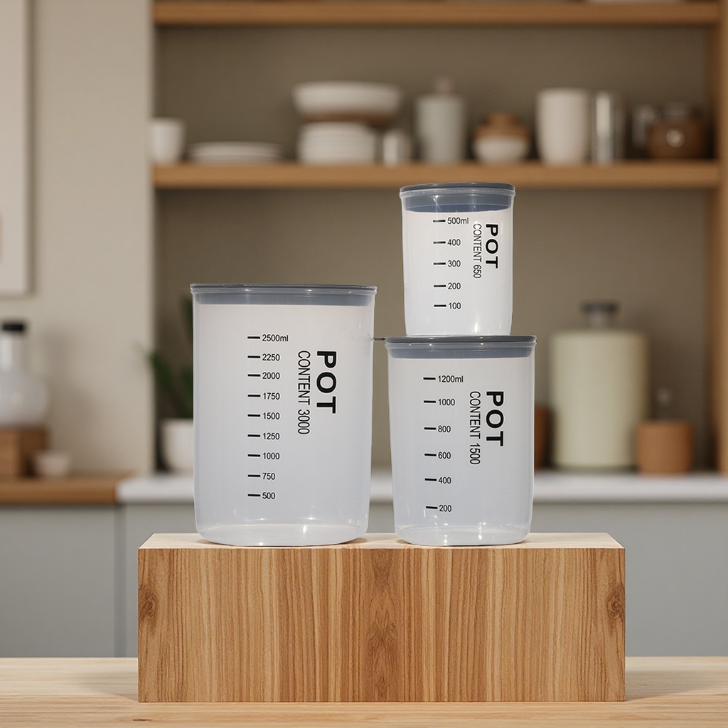 Plastic sealed cans, kitchen preservation storage boxes for grains and cereals, transparent containers for dry tea, snacks and milk powder Item Picture