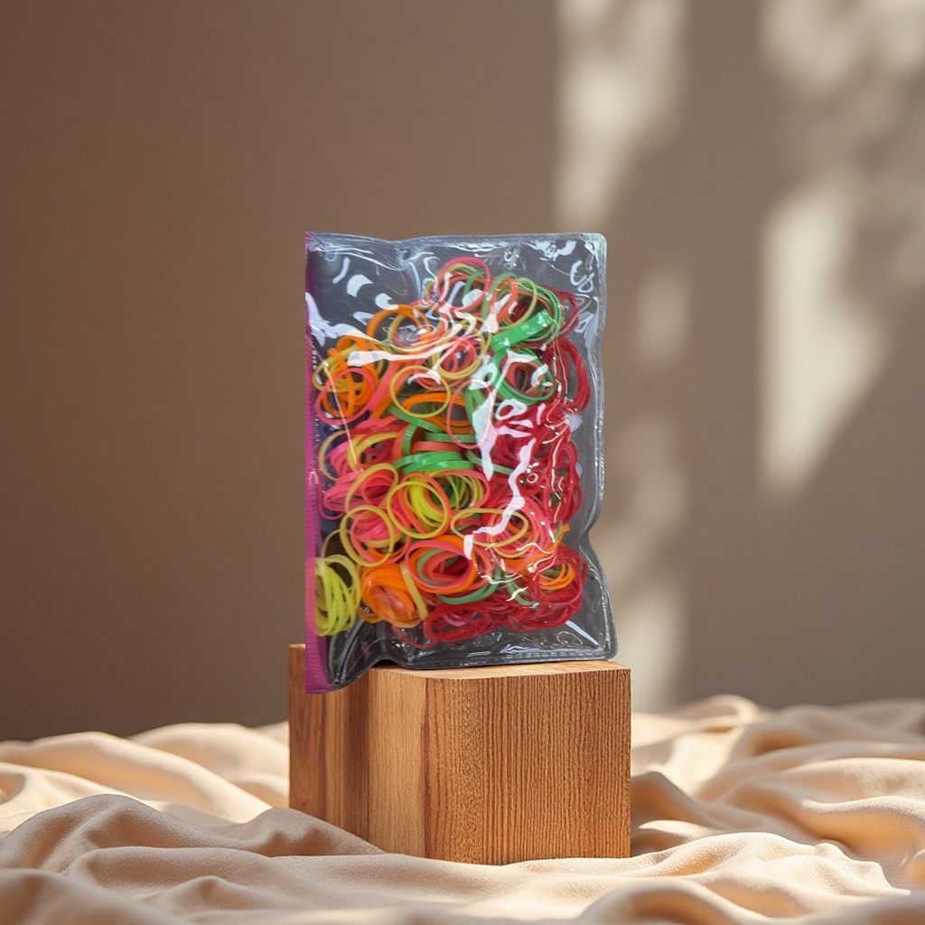The rubber band is highly elastic and can withstand stretching. It is a multi-purpose office handcrafted rubber band and plastic rubber ring set for 50 pieces Application Scenario
