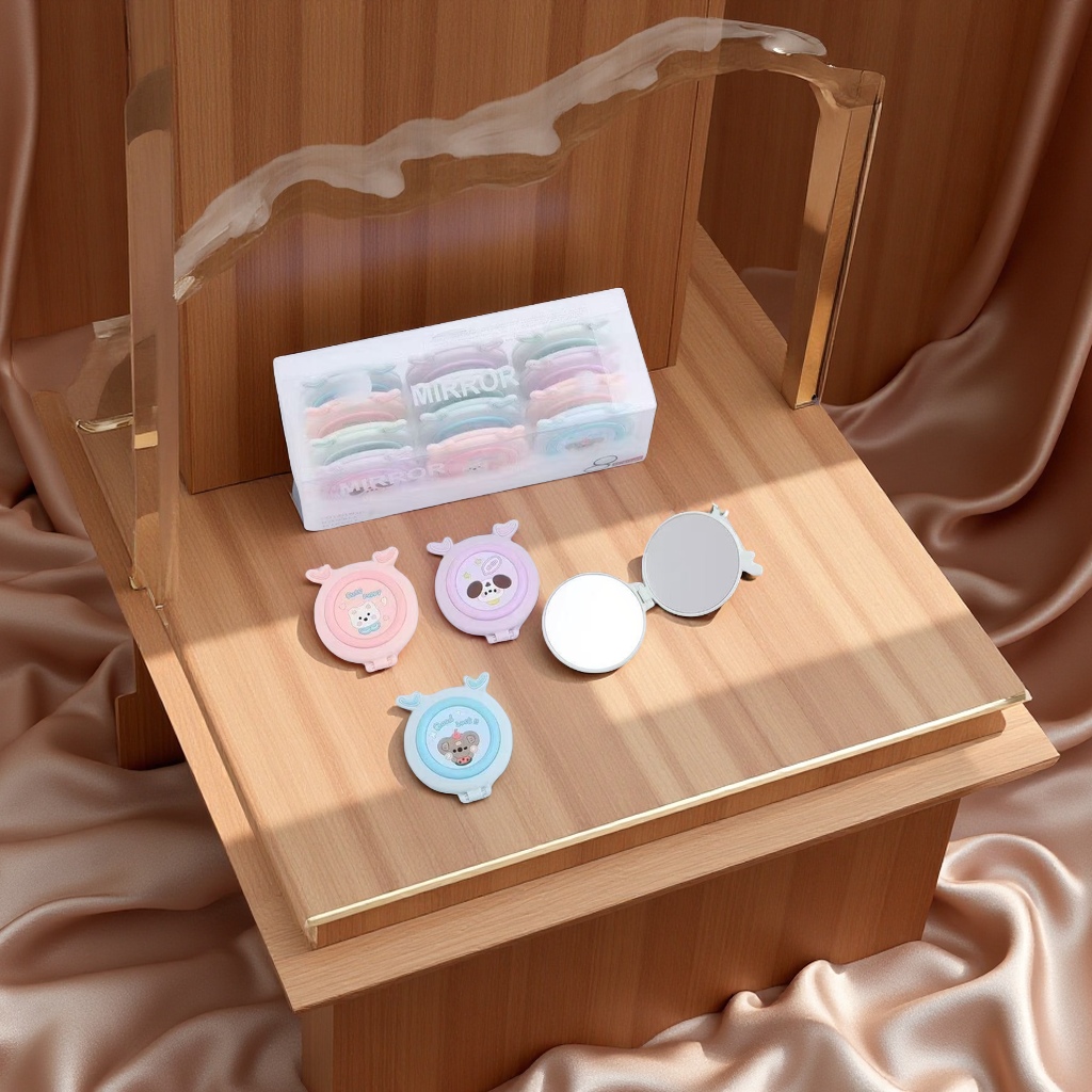 新颖卡通便携双面镜子迷你化妆镜创意可爱便携随身镜子女生必备