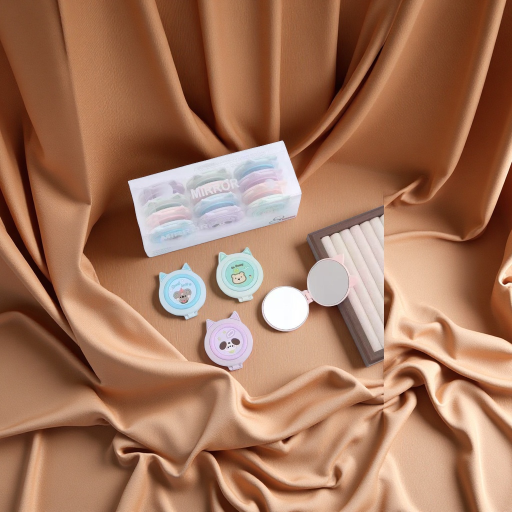 双面镜子卡通呆萌可爱便携化妆镜学生女生礼物小巧实用