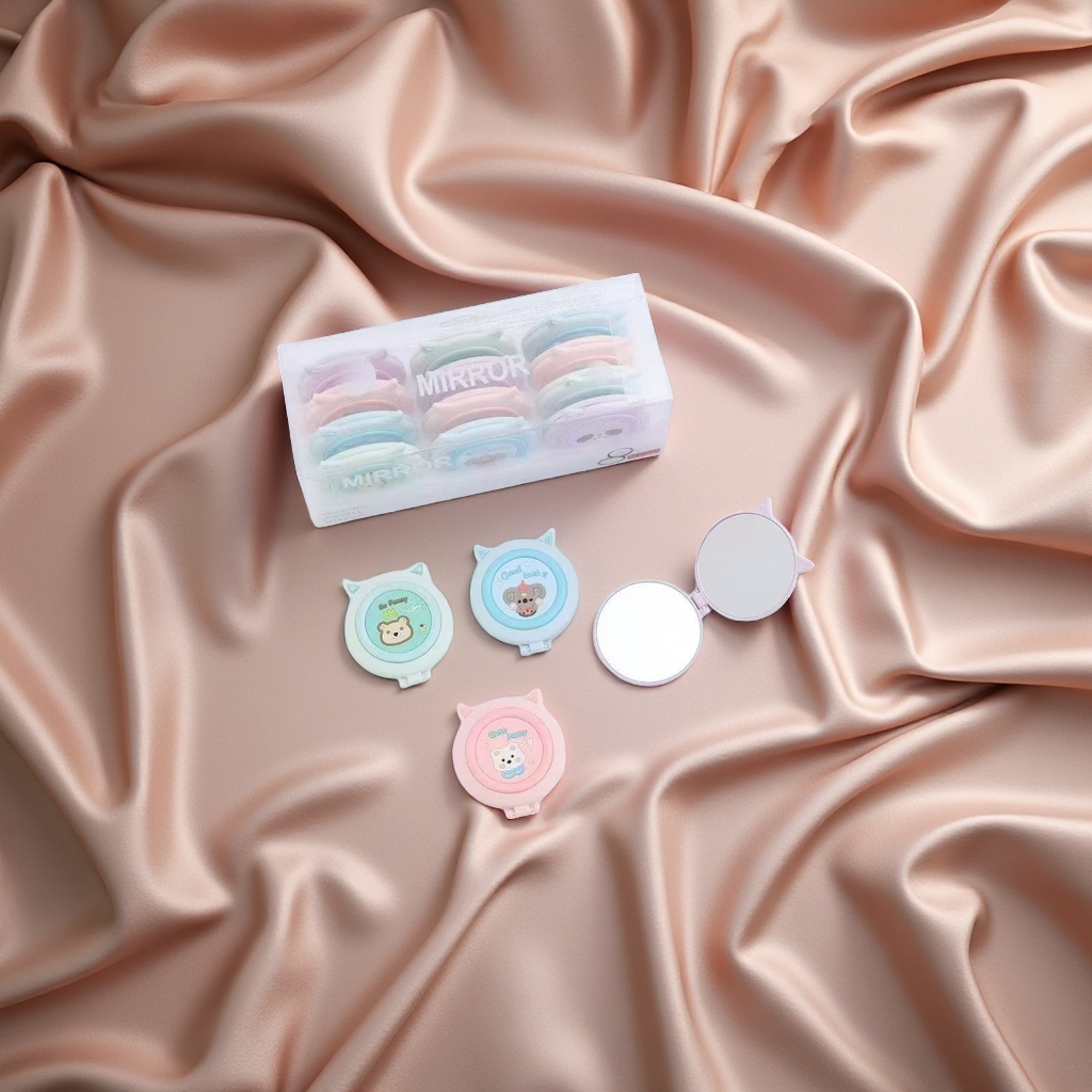 New portable mini makeup mirror cartoon mirror, travel companion small mirror, creative, cute and portable decorative items Specification image