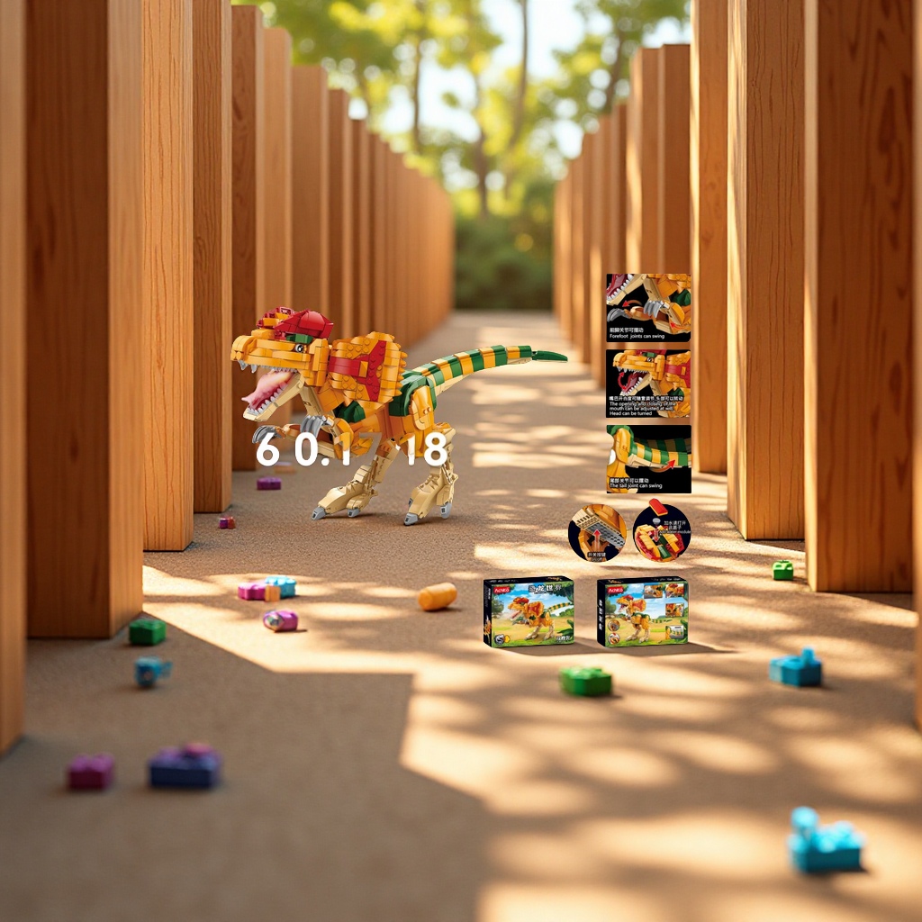 Lego toy Epp eternal building blocks Flower Fantasy Park Dachshund creative assembly building blocks children's educational toys Specification image