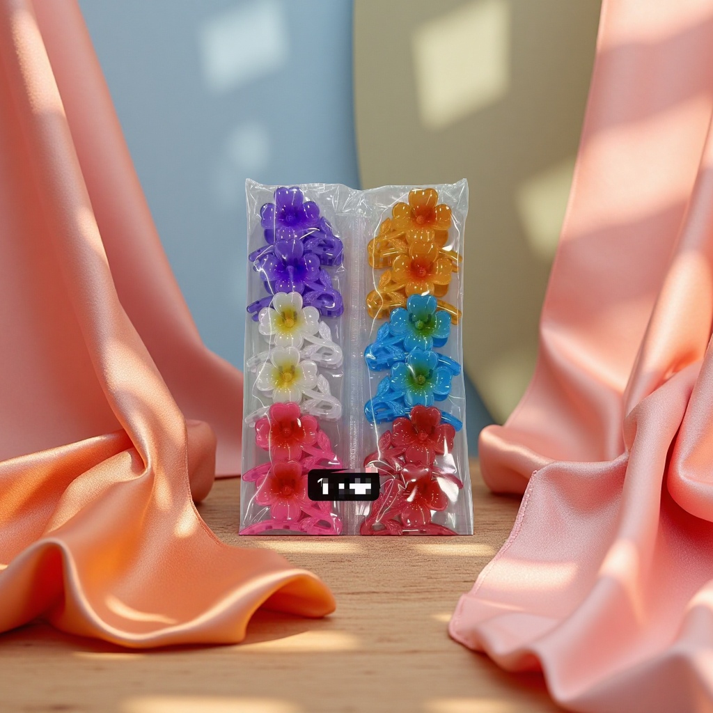 7 cm reverse-spray flower hair clip, fashionable hair accessory, hair clip clip, hair tie, hair clip headwear, hair accessory, simple and versatile for women details Picture