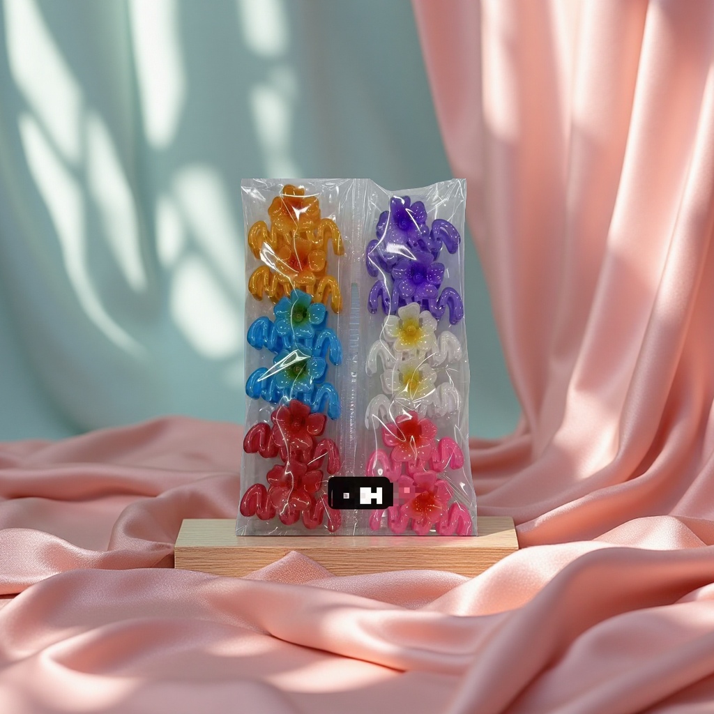 7 cm reverse-spray flower hair clip, fashionable hair accessory, hair clip clip, hair tie, hair clip headwear, hair accessory, simple and versatile for women Specification image