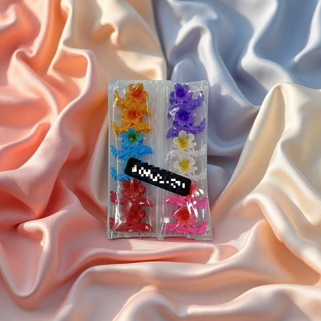 7 cm reverse-spray flower hair clip, fashionable hair accessory, hair clip clip, hair tie, hair clip headwear, hair accessory, simple and versatile for women Item Picture