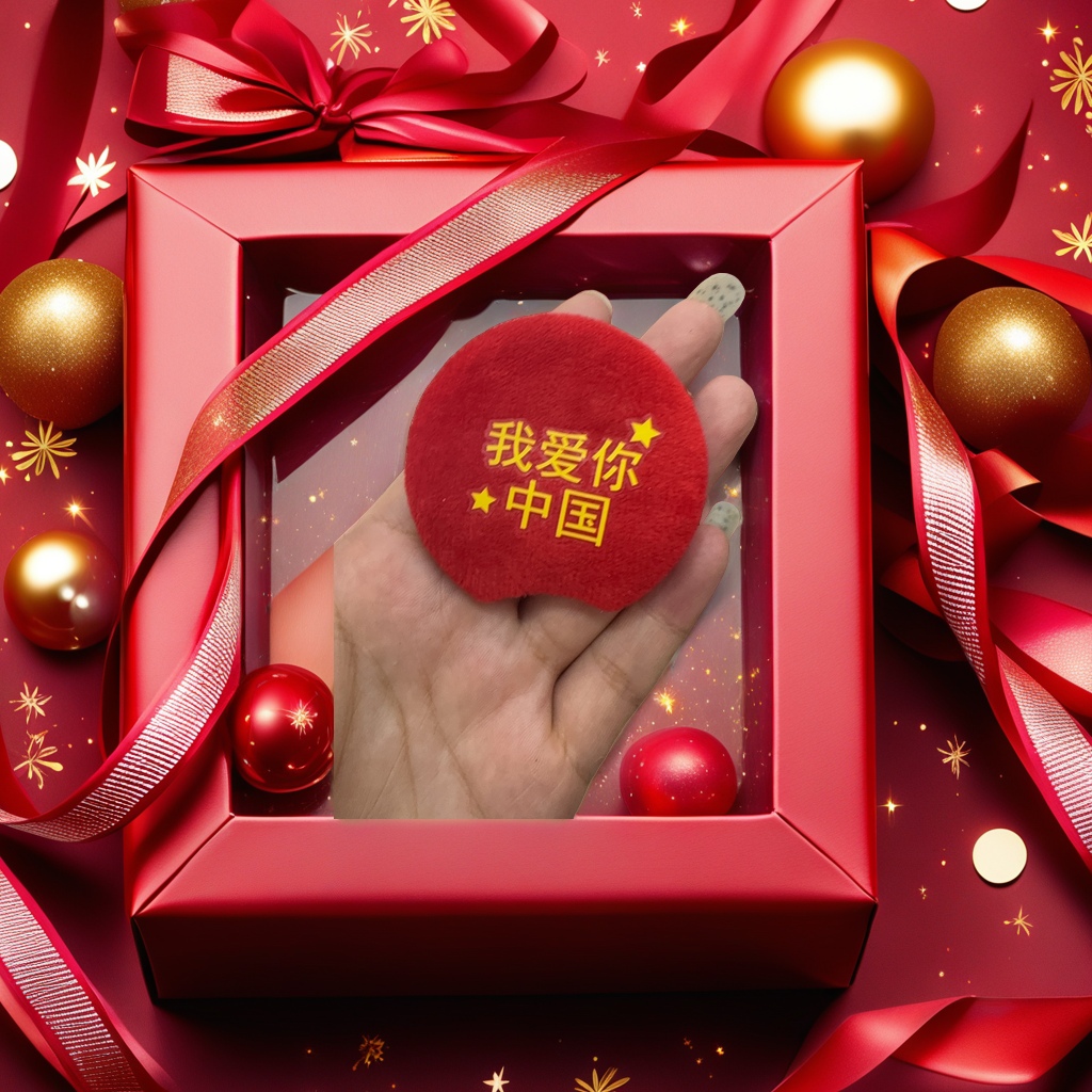 超声波爱心配件6-7公分双面毛绒烫画爱心装饰材料DIY手工制作用品产品图