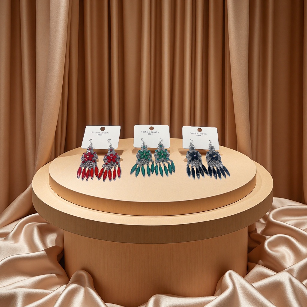 时尚耳饰3对滴油耳钉简约个性百搭耳坠情侣耳饰品潮流配饰