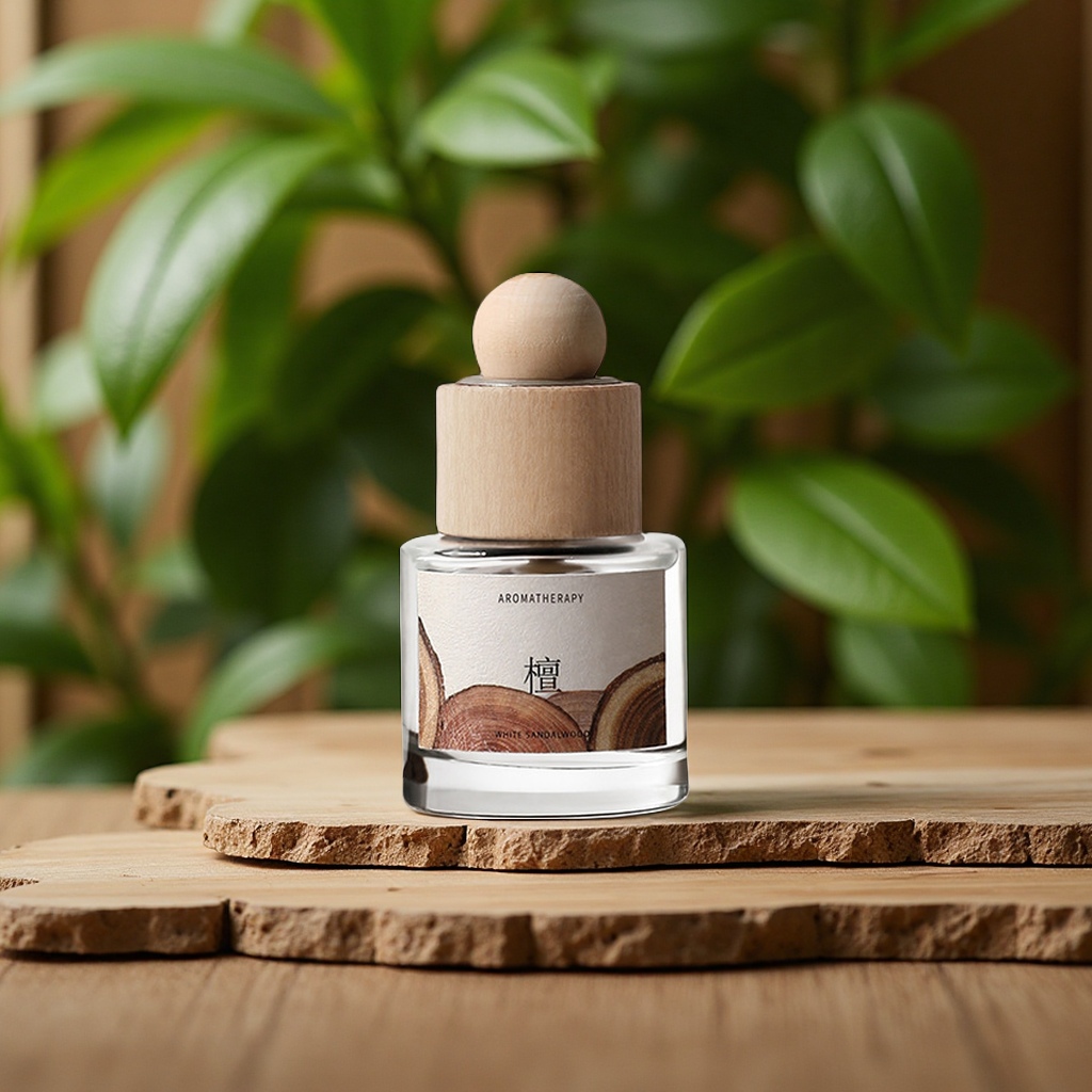 檀木木质香调车载香薰持久自然清新高级厕所座式车用香水除味液体香氛