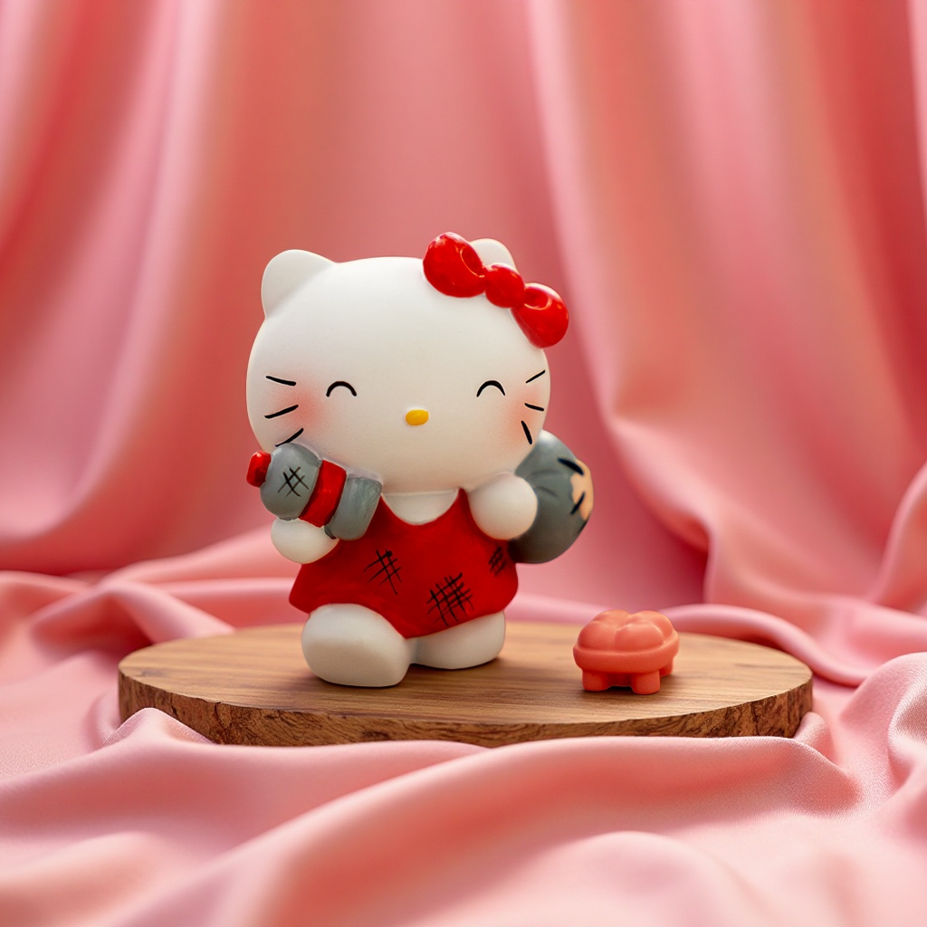 "Creative Girl Heart Hello KT Spiritual Escape Blind Box Figurines Resin Handicrafts and Ornaments Factory Wholesale Cute Creative gifts. Application Scenario