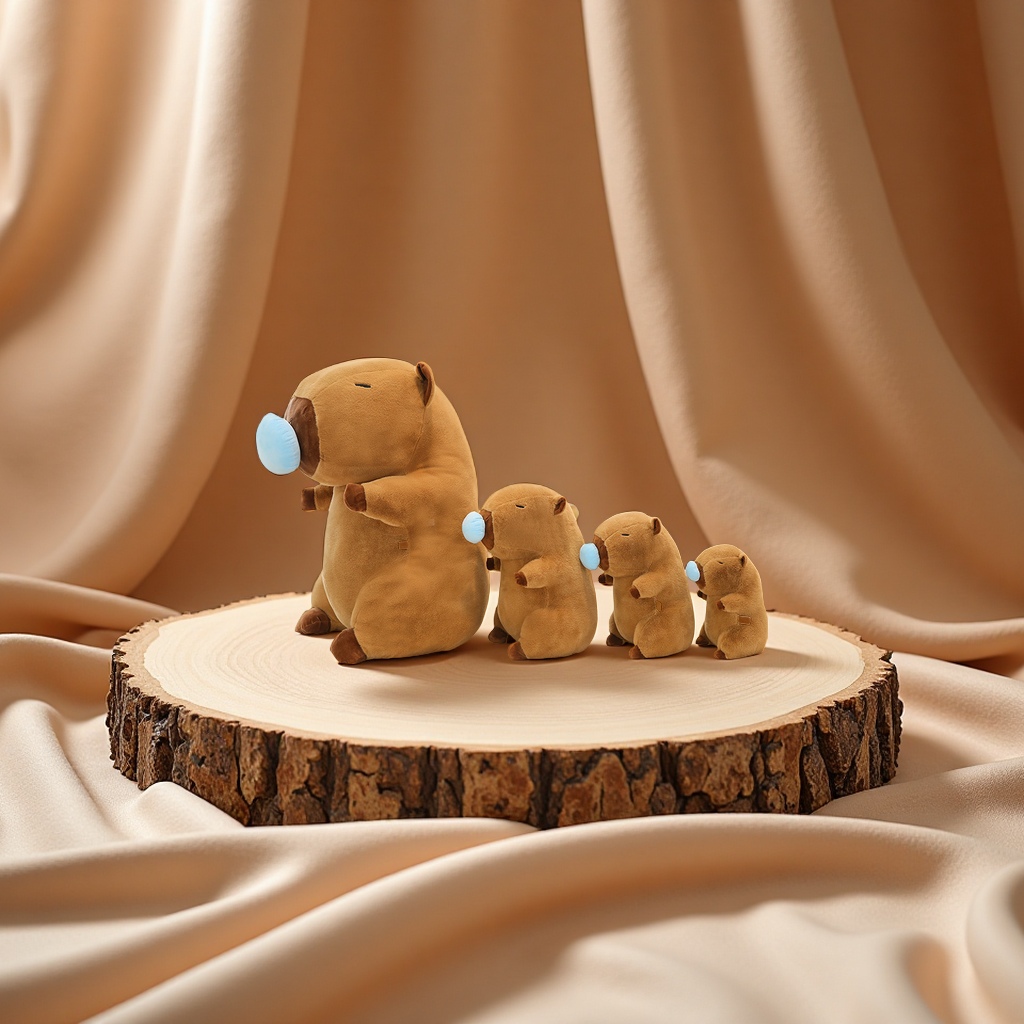 The popular Capibara snot doll is a three-dimensional and cute capybara doll, a plush toy, a birthday gift, and a sleeping pillow