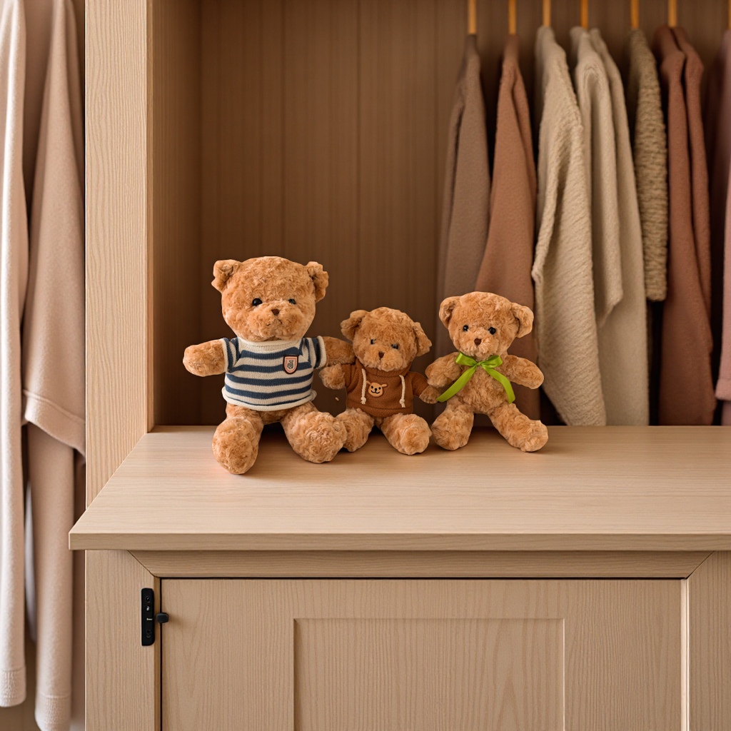 Wholesale teddy bear plush toys, sweaters, bear dolls, birthday gifts, setting up a stall for plush dolls, wholesale of children's dolls