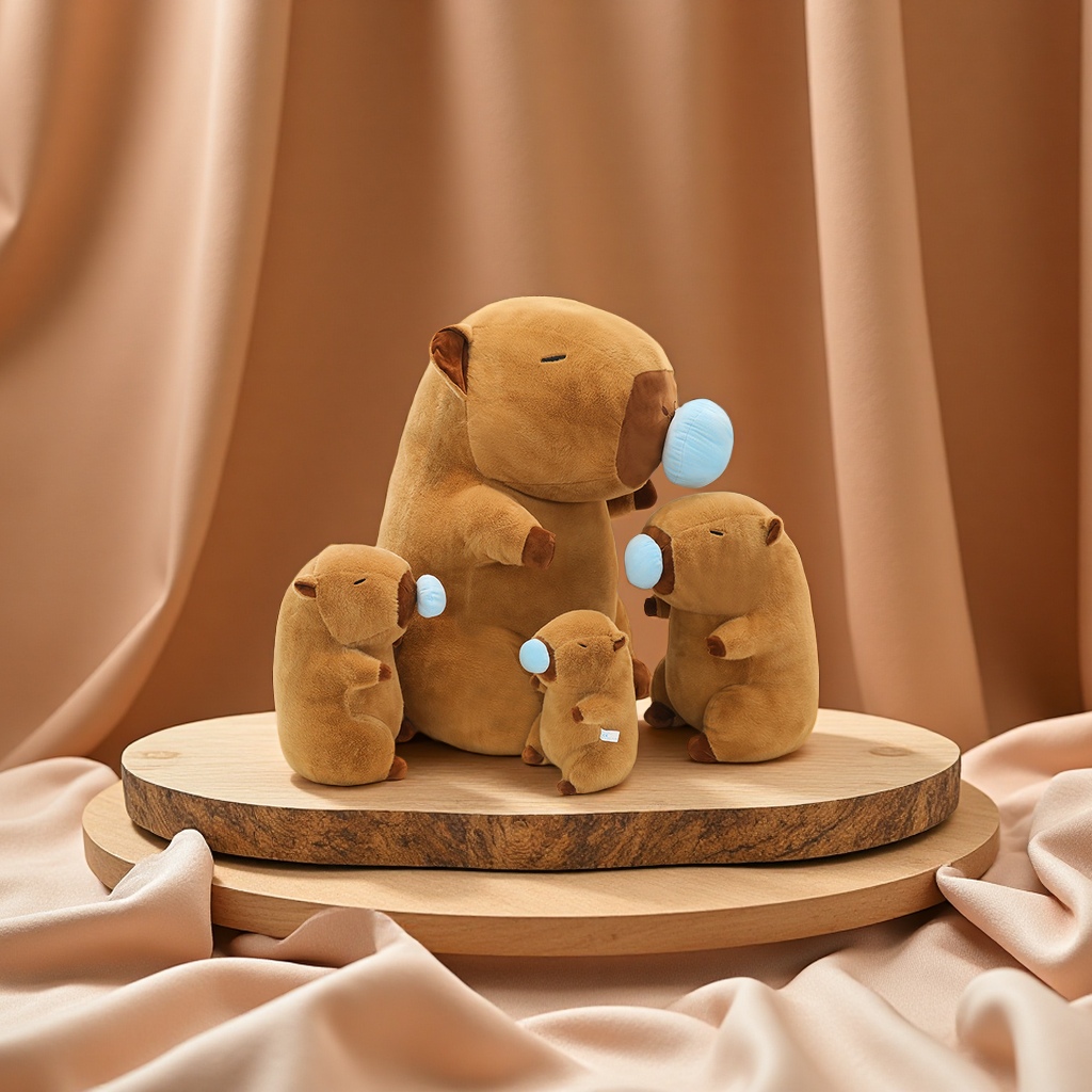 The popular Capibara snot doll is a three-dimensional and cute capybara doll, a plush toy, a birthday gift, and a sleeping pillow details Picture