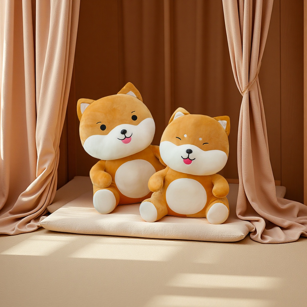 Wholesale Shiba Inu plush toys, large throw pillows, soft dog dolls, bed sleeping gifts, plush dolls