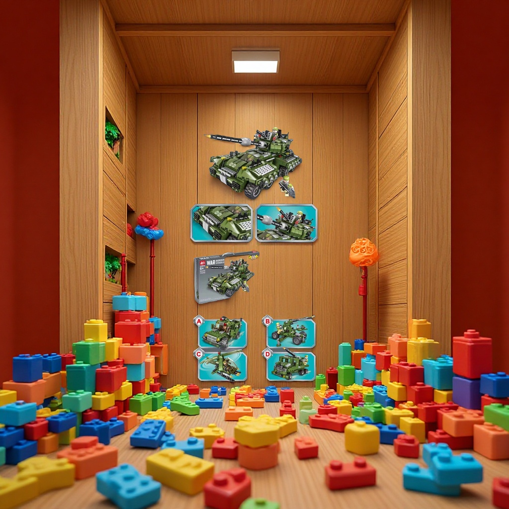 Lego toys Epp eternal building blocks Flower Fantasy Park Dachshund creative assembly building blocks educational toys Children's gifts details Picture