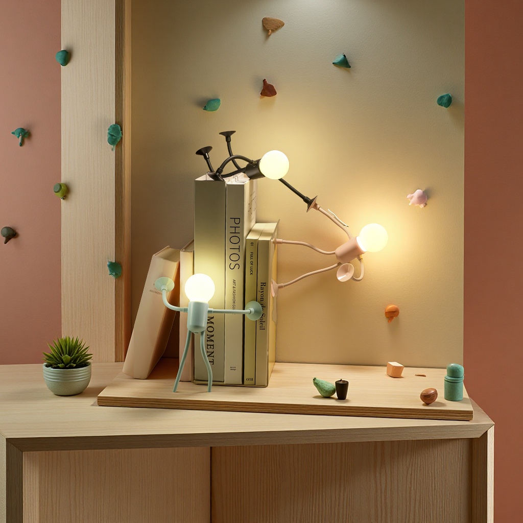 New versatile lamps, fun and creative gifts, funny button table lamps, mini night lights, vacuum adsorption multi-functional ornaments, compact and portable details Picture