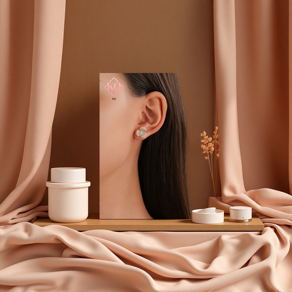 锆石耳环时尚简约气质百搭