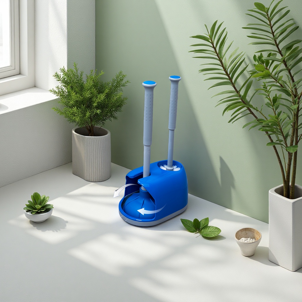 Kleaner马桶刷套装带底坐厕所清洁刷子疏通器卫生间卫生间清洁工具组合马桶吸管道疏通器