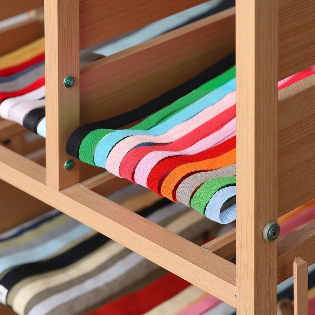 厂家批发新款彩色人字纹涤棉织带服装包边带2.2cm现货丝带装饰用品